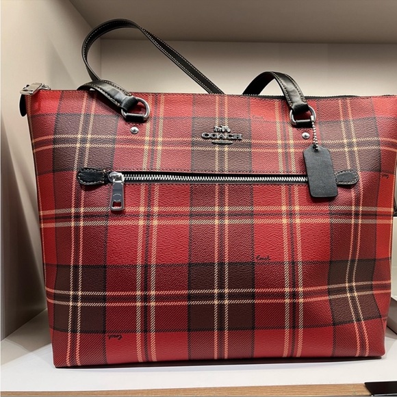 Coach Gallery Tote & Wallet in Plaid print - Picture 3 of 8